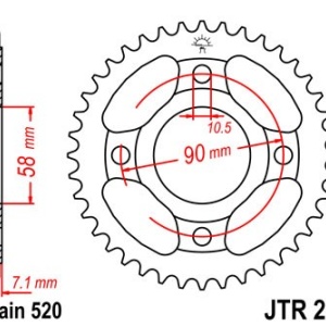 Kit de lant D.I.D Chain - Argintiu lant 520 VX, X-Ring, pinion fata SUPERSPROX, foaie spate JT pentru HONDA CB 250 Two Fifty 1992-1998 - Img 5