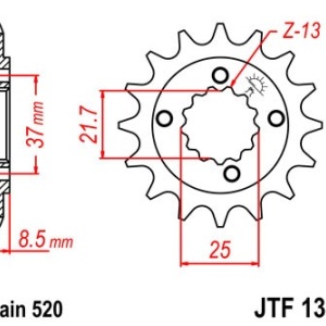 Kit de lant D.I.D Chain - Argintiu lant 520 ZVM-X, X-Ring, pinion fata JT, foaie spate JT pentru HONDA XR 650 L 1993-2024 - Img 3