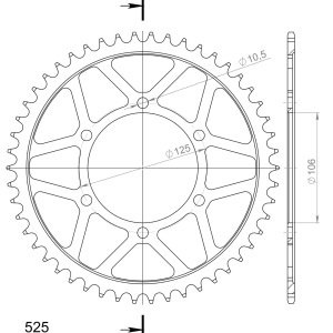Kit de lant D.I.D Chain - Argintiu lant 525 VX, X-Ring, pinion fata JT cauciucat, foaie spate SUPERSPROX pentru TRIUMPH Tiger 800 / Sport 2011-2016 - Img 5