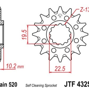 Kit de lant D.I.D Chain - Auriu lant 520 DZ, Non-sealed, pinion fata JT, foaie spate JT pentru SUZUKI RM 250 1989-1997 - Img 3