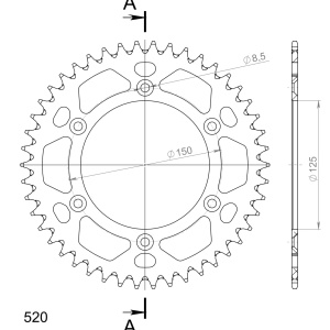 Kit de lant D.I.D Chain - Auriu lant 520 DZ, Non-sealed, pinion fata SUPERSPROX, aluminiu foaie spate SUPERSPROX pentru HUSQVARNA FE 350 2024 - Img 4
