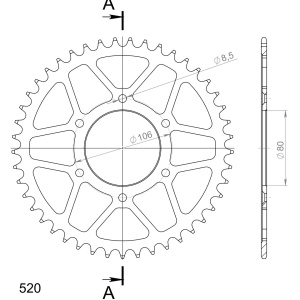 Kit de lant D.I.D Chain - Auriu lant 520 ERT, Non-sealed, pinion fata JT, foaie spate SUPERSPROX pentru APRILIA SX 125 2008-2012 - Img 5