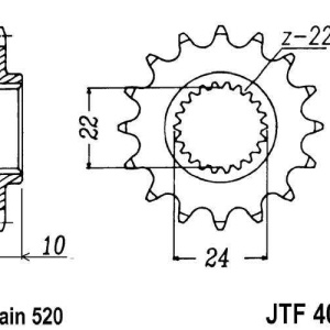 Kit de lant D.I.D Chain - Auriu lant 520 VX, X-Ring, pinion fata JT cauciucat, foaie spate SUPERSPROX pentru BMW F 650 1994-2000 - Img 3