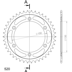 Kit de lant D.I.D Chain - Auriu lant 520 VX, X-Ring, pinion fata SUPERSPROX, foaie spate SUPERSPROX pentru YAMAHA WR 250 X 2008-2015 - Img 5