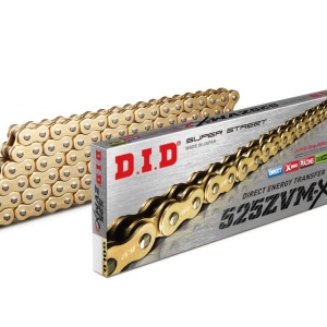 Kit de lant D.I.D Chain - Auriu lant 525 ZVM-X, X-Ring, pinion fata JT cauciucat, foaie spate SUPERSPROX STEALTH pentru KAWASAKI Z 900 RS / RS SE 2023-2024