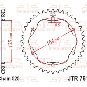 Kit de lant D.I.D Chain - Auriu lant 525 ZVM-X, X-Ring, pinion fata JT cauciucat, foaie spate JT pentru DUCATI 1199 Panigale / R / S 2014-2017 - Img 6