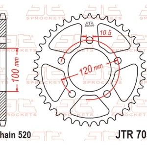 Kit de lant EK - Argintiu lant 520 SRO, O-ring, pinion fata JT cauciucat, foaie spate JT pentru APRILIA Tuareg 660 2021-2024 - Img 7