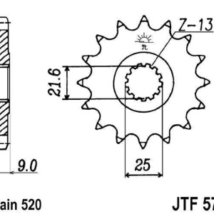 Kit de lant EK - Argintiu lant 520 SRO, O-ring, pinion fata JT, foaie spate JT pentru YAMAHA XTZ 750 Super Tenere 1990-1997 - Img 3