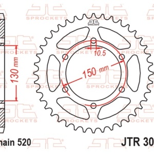Kit de lant EK - Argintiu lant 520 SRX, X-Ring, pinion fata JT, foaie spate JT pentru YAMAHA XJ6 / Diversion / Diversion F 2009-2015 - Img 6