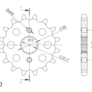 Kit de lant EK - Argintiu lant 530 DEX, X-Ring, pinion fata SUPERSPROX, foaie spate JT pentru YAMAHA SR 500 1979-1990 - Img 3