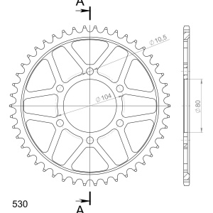 Kit de lant EK - Argintiu lant 530 SRO, O-ring, pinion fata JT, foaie spate SUPERSPROX pentru KAWASAKI ZXR 750 1990 - Img 5
