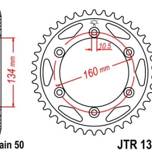 Kit de lant EK - Argintiu lant 530 SRX, X-Ring, pinion fata JT, foaie spate JT pentru HONDA CBR 1000 RR Fireblade 2006-2007 - Img 5