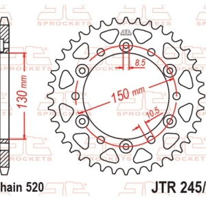 Kit de lant EK - Auriu lant 520 MVXZ, X-Ring, pinion fata JT cauciucat, foaie spate JT pentru HONDA NX 650 Dominator 1991-1994 - Img 6