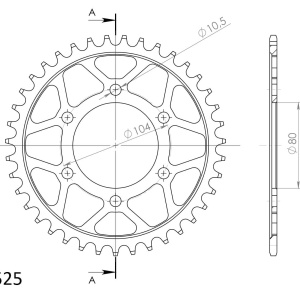 Kit de lant EK - Auriu lant 525 ZVX, X-Ring, pinion fata JT cauciucat, foaie spate SUPERSPROX pentru KAWASAKI ZX-10R / RR Ninja 1000 2004-2015 - Img 6