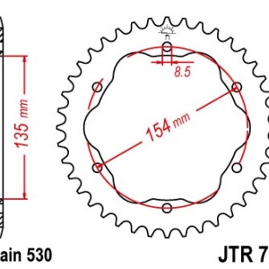 Kit de lant EK - Auriu lant 530 ZVX, X-Ring, pinion fata JT cauciucat, foaie spate JT pentru DUCATI Multistrada 1200 /S/ABS 2010-2017 - Img 5
