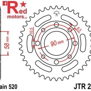 Kit lant DID GOLD X-Ring PRO-STREET 520 VX pentru Honda CMX250 C-V,W,X Rebel 1997-1999 - Img 3