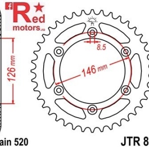 Kit lant DID GOLD X-Ring PRO-STREET 520 VX pentru Suzuki RM125 N,P,R,S,T 1992-1996 - Img 3