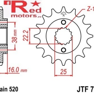 Kit lant DID X-Ring PRO-STREET 520 VX pentru Honda CR250 RE,RF 1984-1985 - Img 2