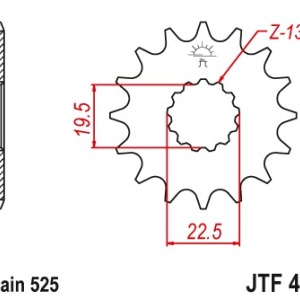 KIT LANT PREMIUM EK QX-RING 525 SRX PENTRU Suzuki GSF400 L,M,N Bandit (GK75B) 1990-1992 - Img 2