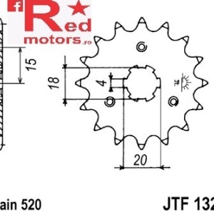 Pinion fata JTF 1325 cu 12 dinti