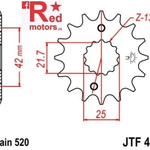 Pinion fata JTF 436 cu 16 dinti