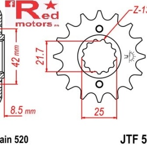 Pinion fata JTF 516 cu 14 dinti