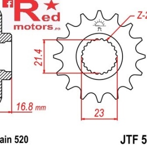 Pinion fata JTF 582 cu 16 dinti