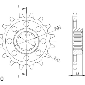 Pinion fata SUPERSPROX CST-1404:17 17T, 520 - Img 2