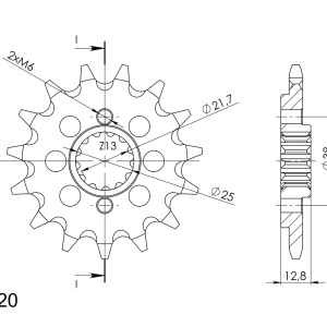 Pinion fata SUPERSPROX CST-511:15 15T, 520 - Img 2