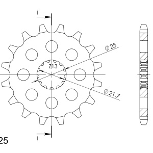 Pinion fata SUPERSPROX CST-520:16 16T, 525 - Img 2