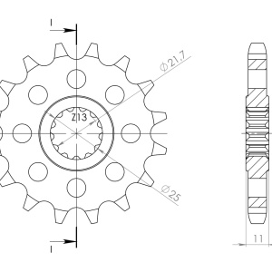 Pinion fata SUPERSPROX CST-580:15 15T, 530 - Img 2