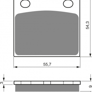Placute de frana GOLDFREN 081 S3