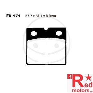 Placute frana fata SEMI-SINT V EBC 57.7x53.7x8.9 FA171 pentru BMW K 75, K 100, R 65, R 80
