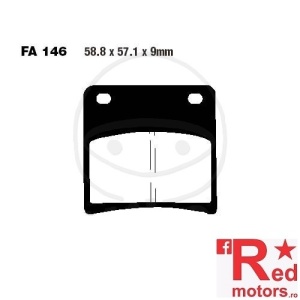 Placute frana fata SEMI-SINT V EBC 58.8x57.1x9 FA146 pentru Suzuki GSX 600, GSX 750, GSX 1100, VX 800