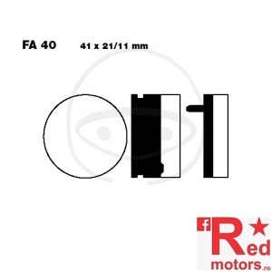 Placute frana fata sinterizate 41x21/11 EBC FA40 pentru Honda CB 50, CB 125