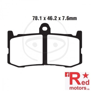 Placute frana fata sinterizate 78.1x46.2x7.6  EBC pentru Triumph Daytona 675, Street Triple 675