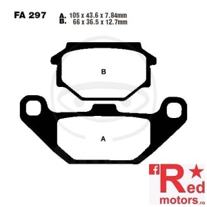 Placute frana fata STD EBC ALTN 105x43.6x7.84/66x36.5x12.7 FA297 pentru