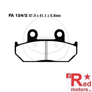 Placute frana fata STD EBC ALTN 87.9x41.1x9.8 FA124/2 pentru Cagiva Canyon 500, 750, 900, Honda GL 1500, Honda NV 400, NX 650, XL 600