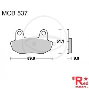 Placute frana fata STD TRW ALTN 89.9x51.1x9.9 MCB537 pentru Honda CB 650 SC Custom