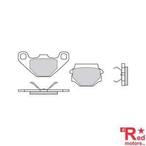 Placute frana spate Brembo 07BB07TT Off Road - TT 84,9x42,4x7,5/55,8x37,0x9,8 pentru Aprilia Pegaso 650, MZ/MUZ Baghira 660, SM 660