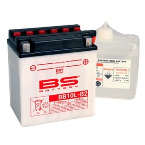 Baterie conventionala BS-BATTERY BB10L-B2 (YB10L-B2) include electrolit