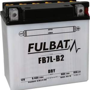 Baterie conventionala FULBAT FB7L-B2 (12N7-3B) (YB7L-B2) include electrolit