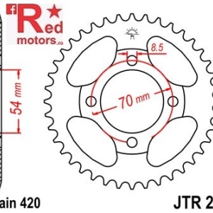 Foaie/pinion spate JTR211.41 420 cu 41 de dinti pentru Honda C 90