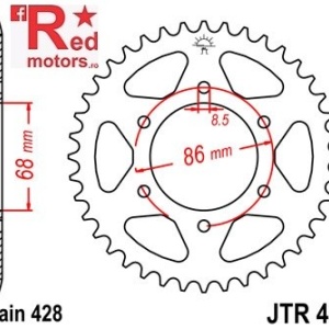 Foaie/pinion spate JTR468.34 428 cu 34 de dinti