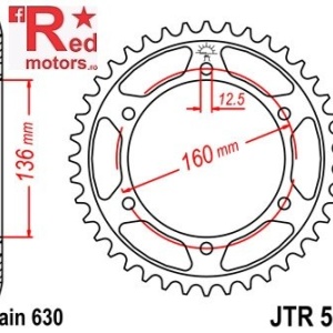Foaie/pinion spate JTR506.41 630 cu 41 de dinti