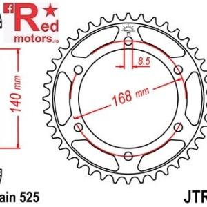 Foaie/pinion spate JTR6.42 525 cu 42 de dinti pentru BMW F 650 800