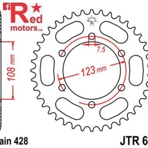 Foaie/pinion spate JTR696.43 428 cu 43 de dinti