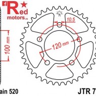 Foaie/pinion spate JTR703.40 520 cu 40 de dinti pentru Aprilia RS 125, RSV 1000