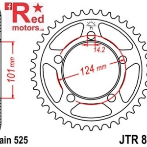Foaie/pinion spate JTR898.38 525 cu 38 de dinti pentru KTM RC8 1190, Super Duke 990