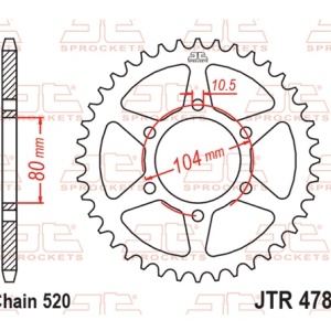 Foaie spate JT JTR 478-54 54T, 520 - Img 3